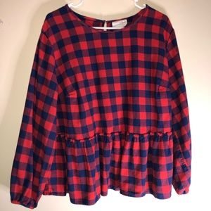 Plaid blouse